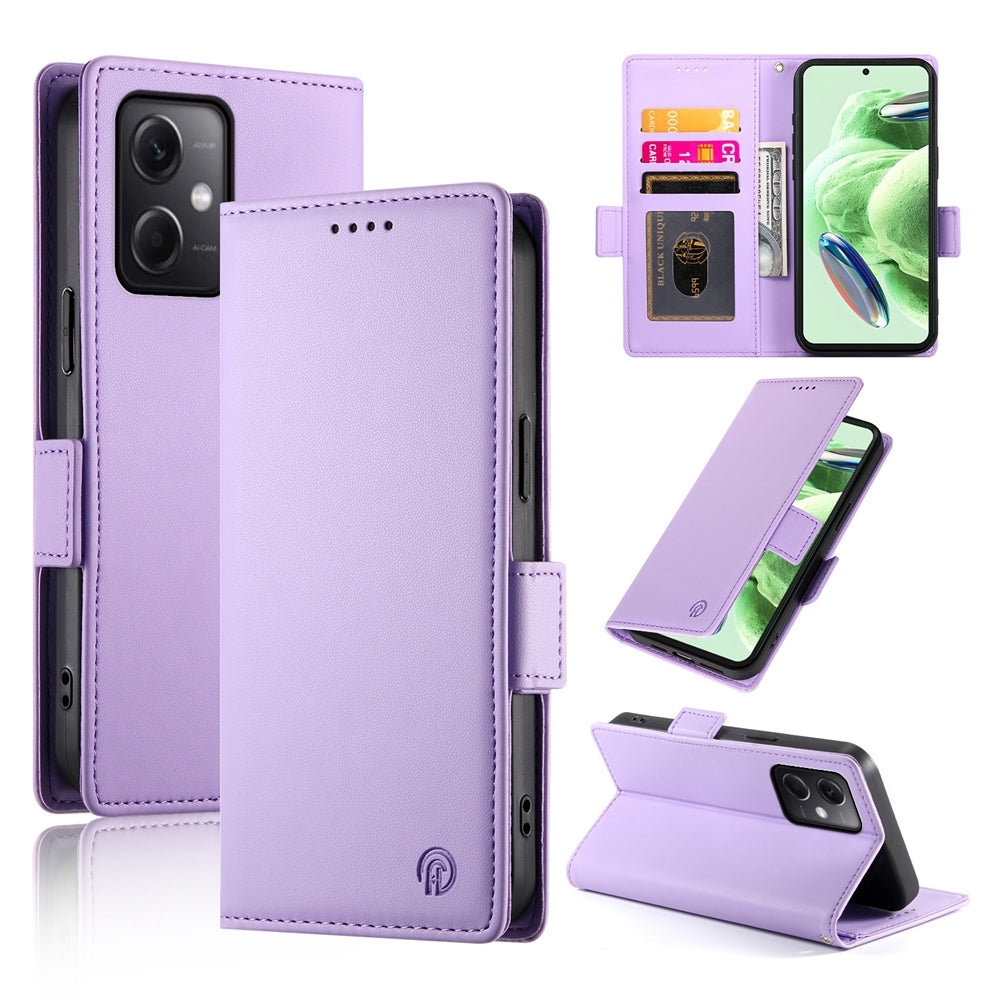 Xiaomi Redmi Note 12 Global India Wallet Case - Luxury Magnetic PU Leather Flip Cover with Card Slots, Stand & Shockproof Protection