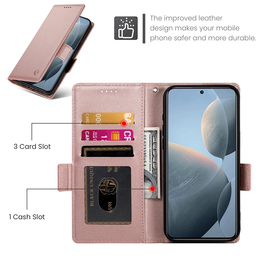 Xiaomi Poco X6 Pro 5G Global Wallet Case - Luxury Magnetic PU Leather Flip Cover with Card Slots, Stand & Shockproof Protection