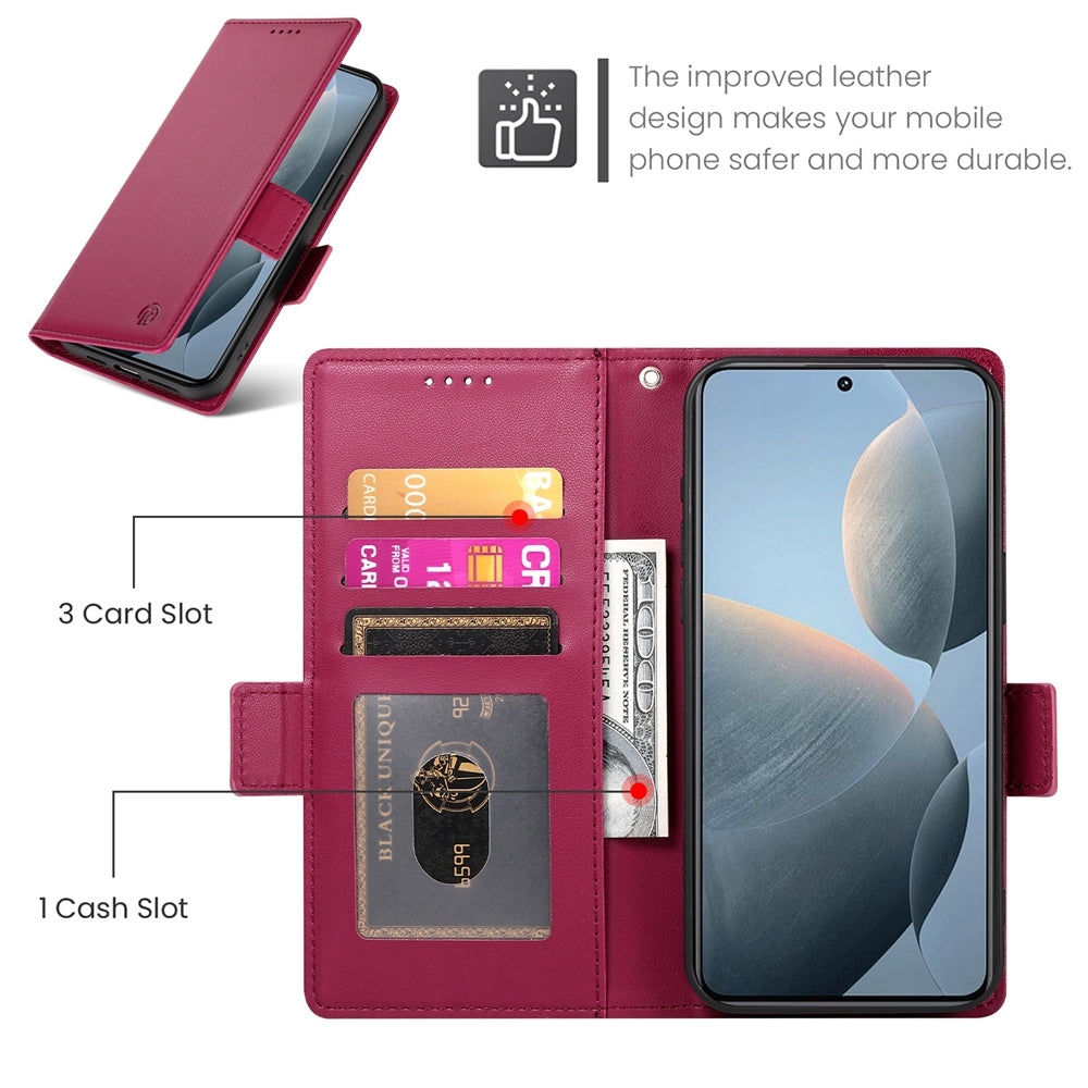 Xiaomi Poco X6 Pro 5G Global Wallet Case - Luxury Magnetic PU Leather Flip Cover with Card Slots, Stand & Shockproof Protection