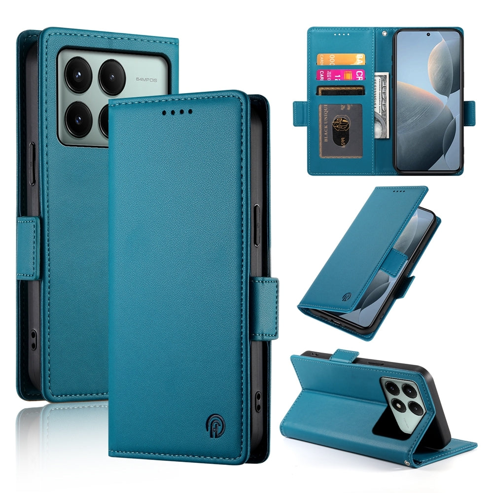 Xiaomi Poco X6 Pro 5G Global Wallet Case - Luxury Magnetic PU Leather Flip Cover with Card Slots, Stand & Shockproof Protection