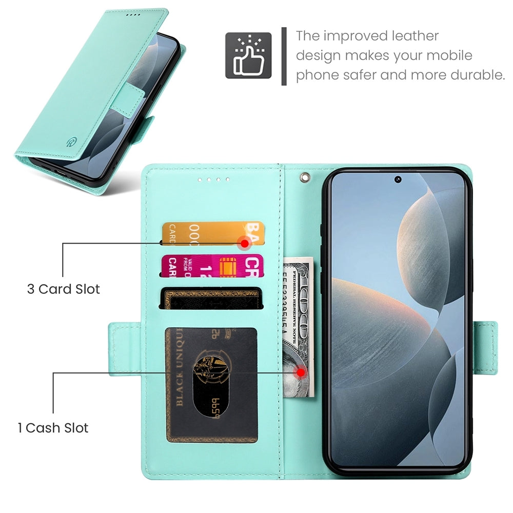Xiaomi Poco X6 Pro 5G Global Wallet Case - Luxury Magnetic PU Leather Flip Cover with Card Slots, Stand & Shockproof Protection