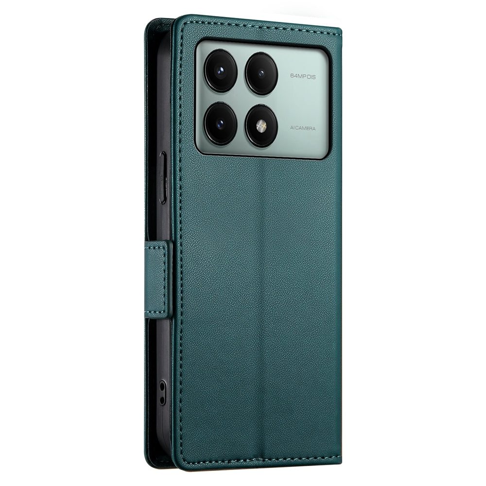 Xiaomi Poco X6 Pro 5G Global Wallet Case - Luxury Magnetic PU Leather Flip Cover with Card Slots, Stand & Shockproof Protection