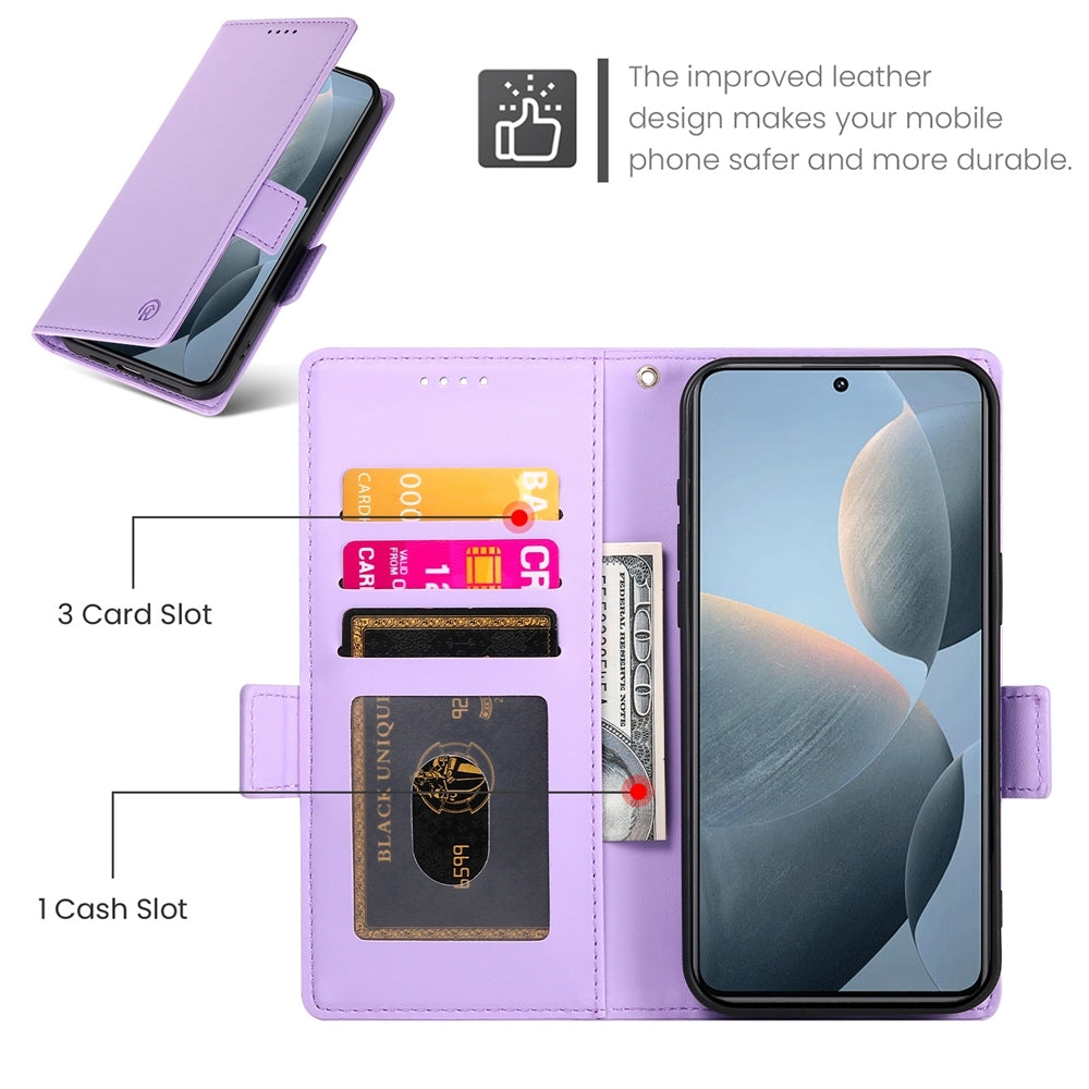 Xiaomi Poco X6 Pro 5G Global Wallet Case - Luxury Magnetic PU Leather Flip Cover with Card Slots, Stand & Shockproof Protection