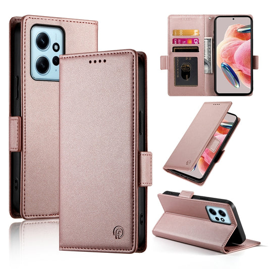 Xiaomi Redmi Note 12 4G Global Wallet Case - Luxury Magnetic PU Leather Flip Cover with Card Slots, Stand & Shockproof Protection