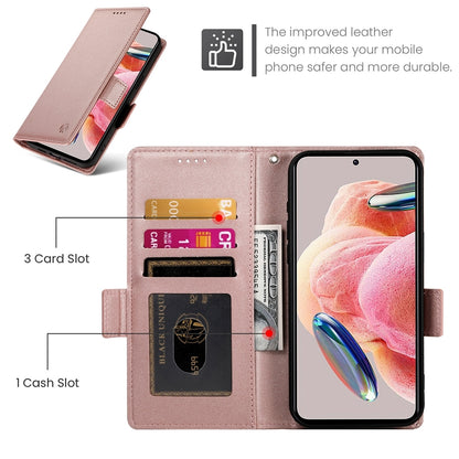 Xiaomi Redmi Note 12 4G Global Wallet Case - Luxury Magnetic PU Leather Flip Cover with Card Slots, Stand & Shockproof Protection