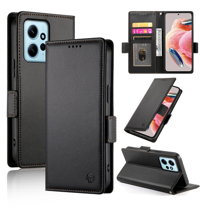 Xiaomi Redmi Note 12 4G Global Wallet Case - Luxury Magnetic PU Leather Flip Cover with Card Slots, Stand & Shockproof Protection