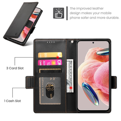 Xiaomi Redmi Note 12 4G Global Wallet Case - Luxury Magnetic PU Leather Flip Cover with Card Slots, Stand & Shockproof Protection