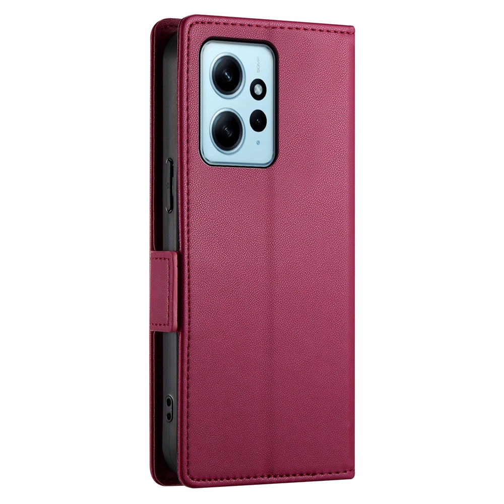 Xiaomi Redmi Note 12 4G Global Wallet Case - Luxury Magnetic PU Leather Flip Cover with Card Slots, Stand & Shockproof Protection