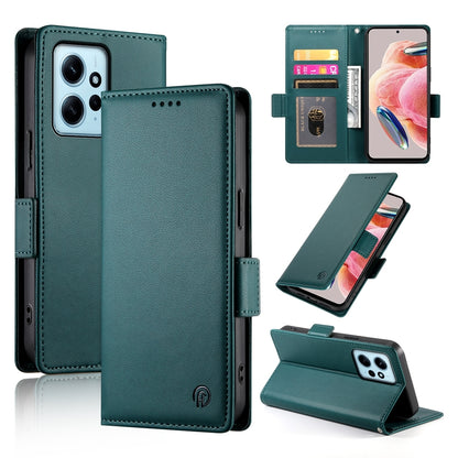 Xiaomi Redmi Note 12 4G Global Wallet Case - Luxury Magnetic PU Leather Flip Cover with Card Slots, Stand & Shockproof Protection