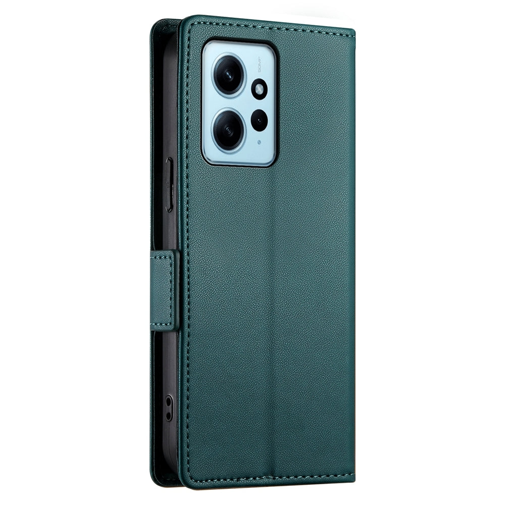 Xiaomi Redmi Note 12 4G Global Wallet Case - Luxury Magnetic PU Leather Flip Cover with Card Slots, Stand & Shockproof Protection