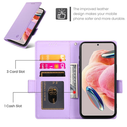 Xiaomi Redmi Note 12 4G Global Wallet Case - Luxury Magnetic PU Leather Flip Cover with Card Slots, Stand & Shockproof Protection