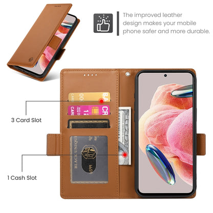 Xiaomi Redmi Note 12 4G Global Wallet Case - Luxury Magnetic PU Leather Flip Cover with Card Slots, Stand & Shockproof Protection