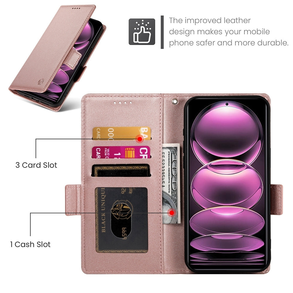 Xiaomi Redmi Note 12 Pro Speed Wallet Case - Luxury Magnetic PU Leather Flip Cover with Card Slots, Stand & Shockproof Protection