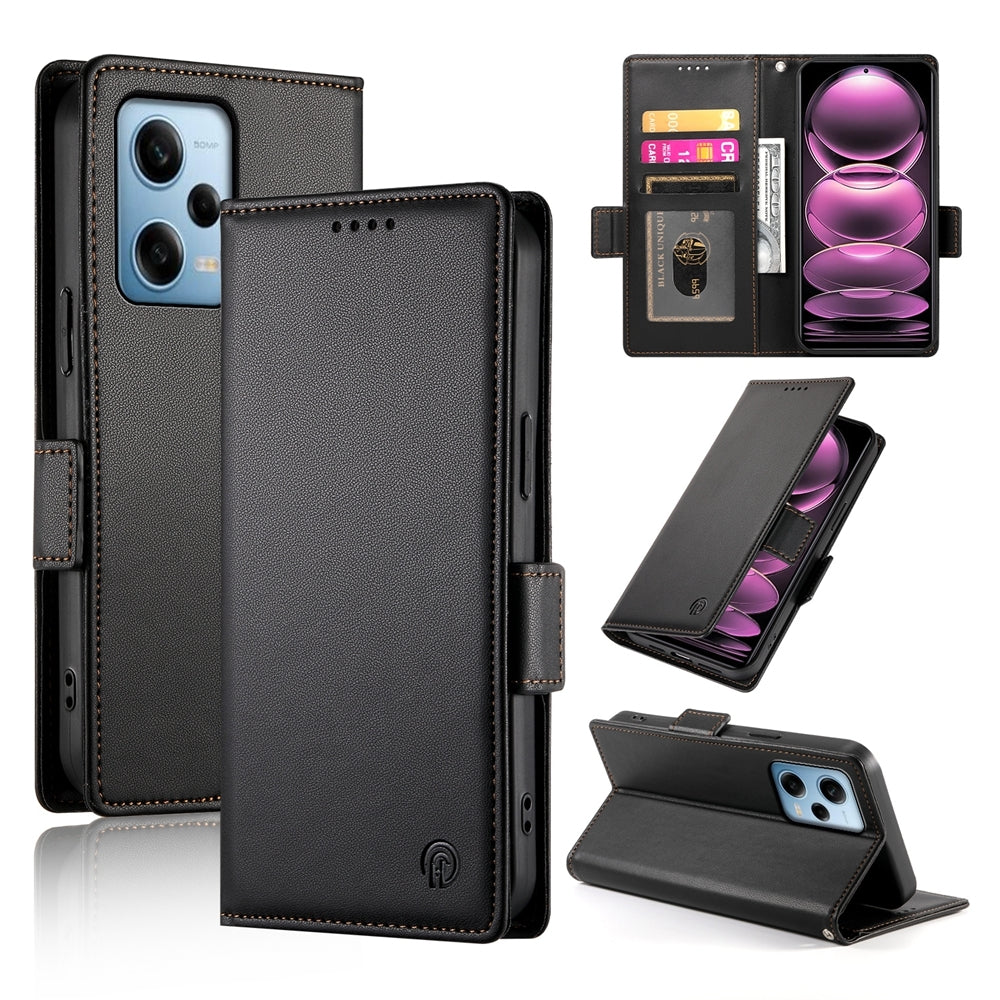 Xiaomi Redmi Note 12 Pro Speed Wallet Case - Luxury Magnetic PU Leather Flip Cover with Card Slots, Stand & Shockproof Protection