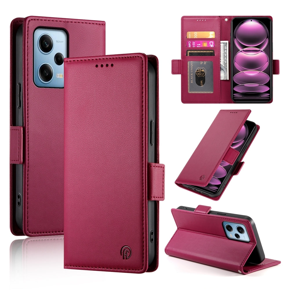 Xiaomi Redmi Note 12 Pro Speed Wallet Case - Luxury Magnetic PU Leather Flip Cover with Card Slots, Stand & Shockproof Protection