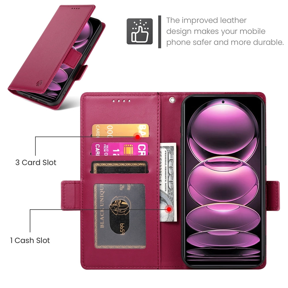 Xiaomi Redmi Note 12 Pro Speed Wallet Case - Luxury Magnetic PU Leather Flip Cover with Card Slots, Stand & Shockproof Protection