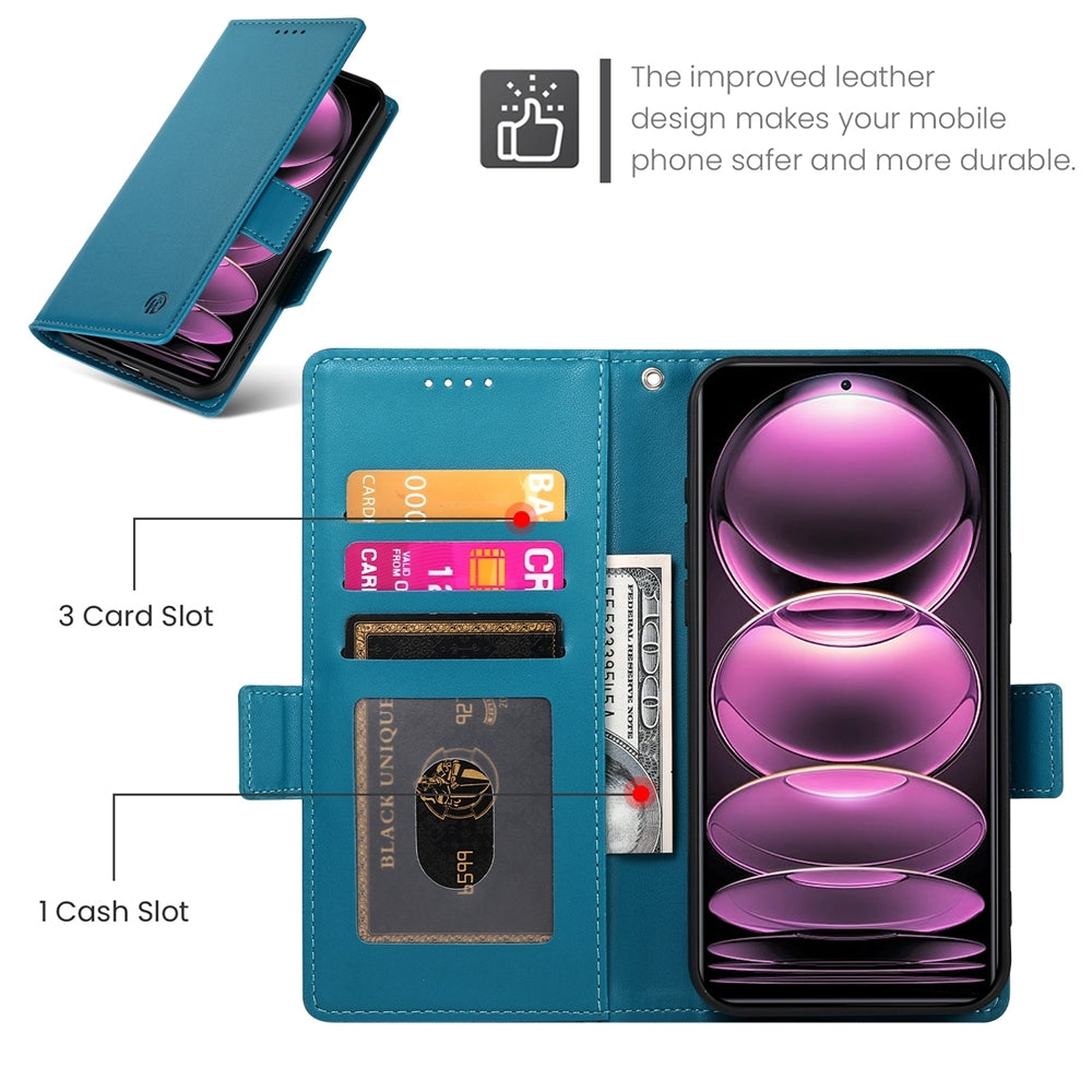 Xiaomi Redmi Note 12 Pro Speed Wallet Case - Luxury Magnetic PU Leather Flip Cover with Card Slots, Stand & Shockproof Protection