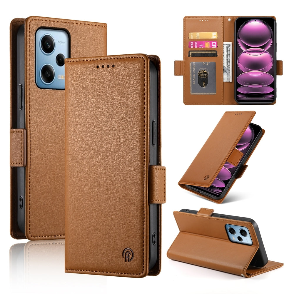 Xiaomi Redmi Note 12 Pro Speed Wallet Case - Luxury Magnetic PU Leather Flip Cover with Card Slots, Stand & Shockproof Protection