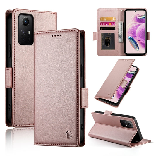 Xiaomi Redmi Note 12S 4G Wallet Case - Luxury Magnetic PU Leather Flip Cover with Card Slots, Stand & Shockproof Protection