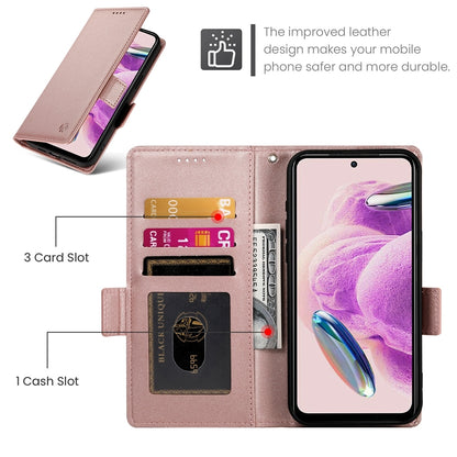 Xiaomi Redmi Note 12S 4G Wallet Case - Luxury Magnetic PU Leather Flip Cover with Card Slots, Stand & Shockproof Protection