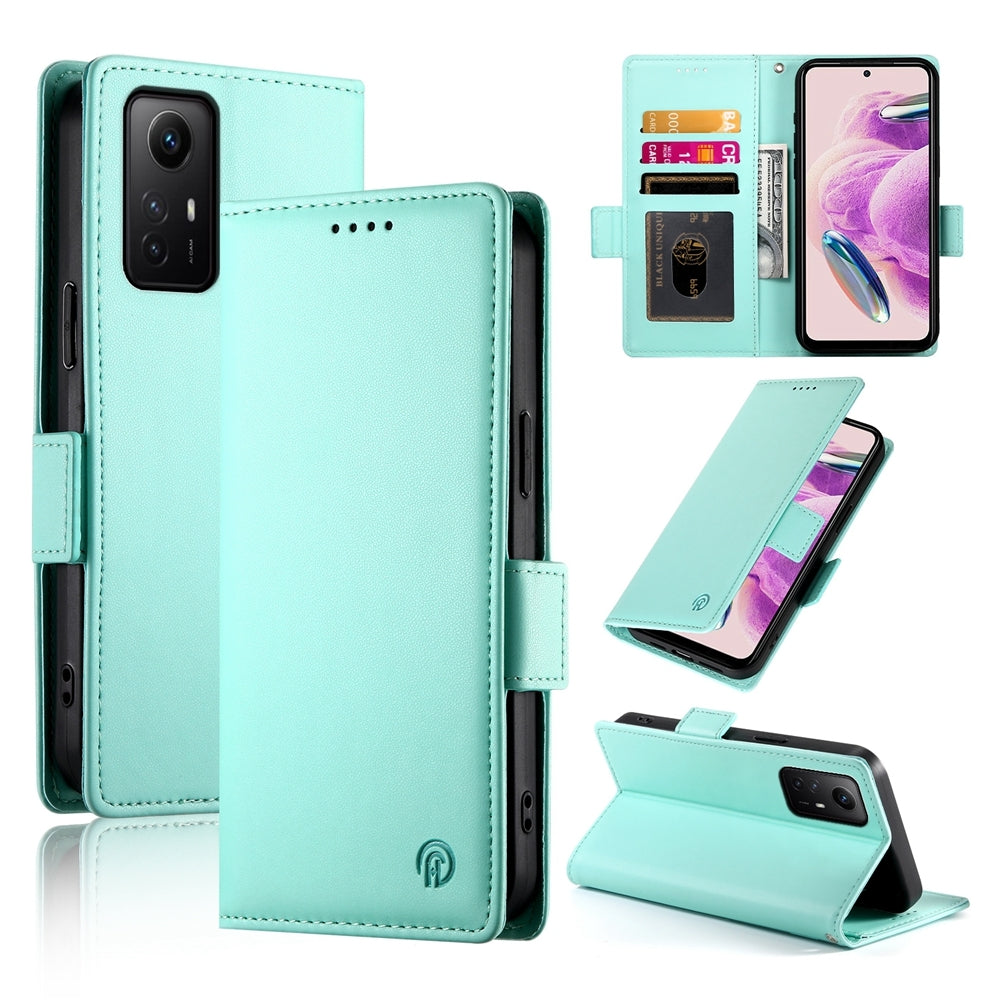 Xiaomi Redmi Note 12S 4G Wallet Case - Luxury Magnetic PU Leather Flip Cover with Card Slots, Stand & Shockproof Protection