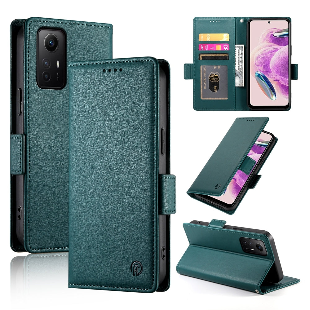 Xiaomi Redmi Note 12S 4G Wallet Case - Luxury Magnetic PU Leather Flip Cover with Card Slots, Stand & Shockproof Protection