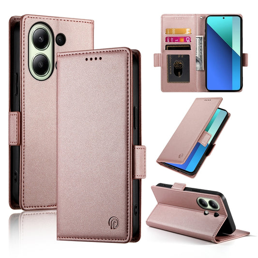 Xiaomi Redmi Note 13 4G Wallet Case - Luxury Magnetic PU Leather Flip Cover with Card Slots, Stand & Shockproof Protection