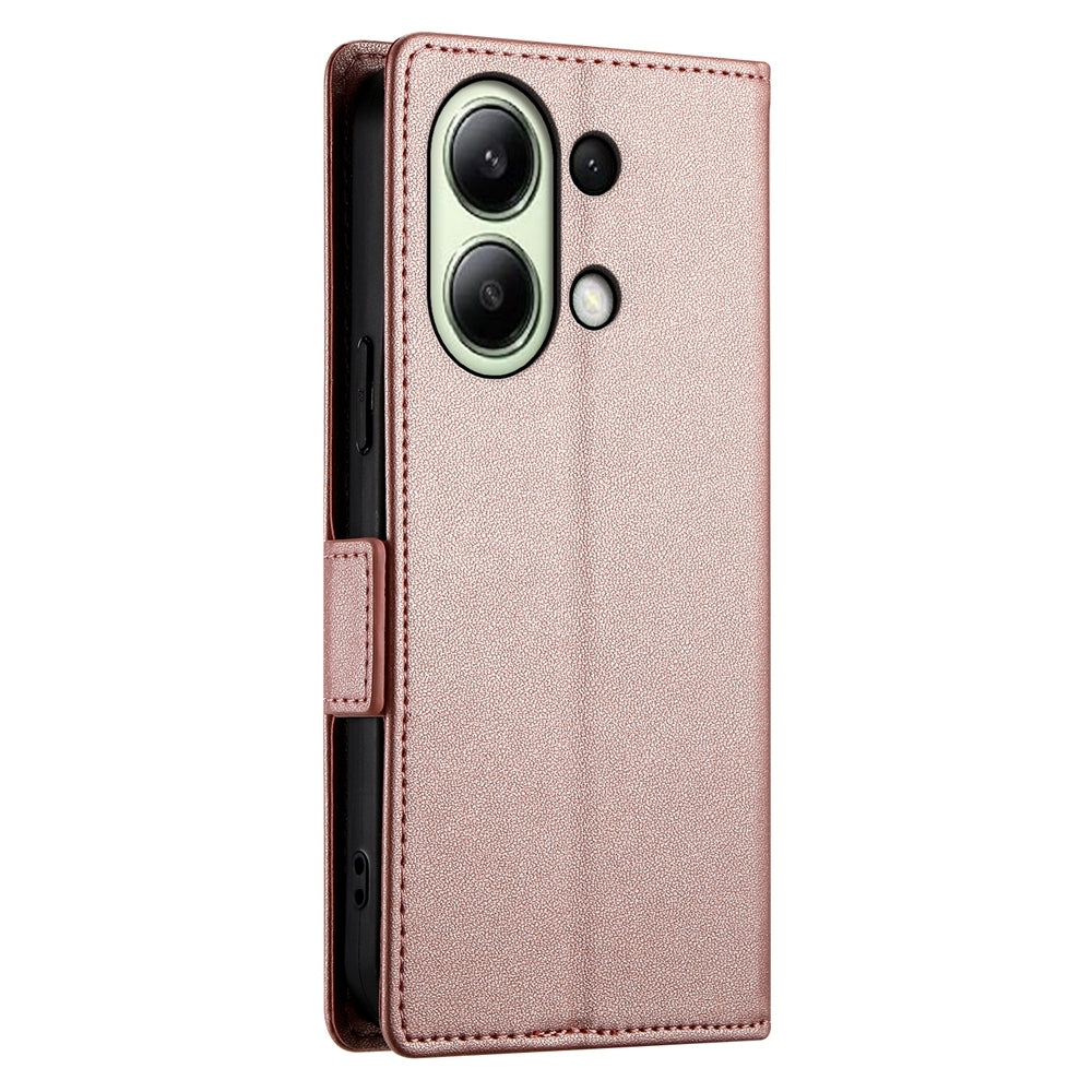 Xiaomi Redmi Note 13 4G Wallet Case - Luxury Magnetic PU Leather Flip Cover with Card Slots, Stand & Shockproof Protection