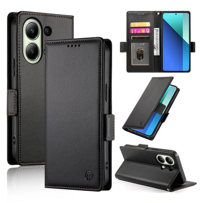 Xiaomi Redmi Note 13 4G Wallet Case - Luxury Magnetic PU Leather Flip Cover with Card Slots, Stand & Shockproof Protection