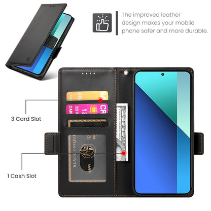 Xiaomi Redmi Note 13 4G Wallet Case - Luxury Magnetic PU Leather Flip Cover with Card Slots, Stand & Shockproof Protection