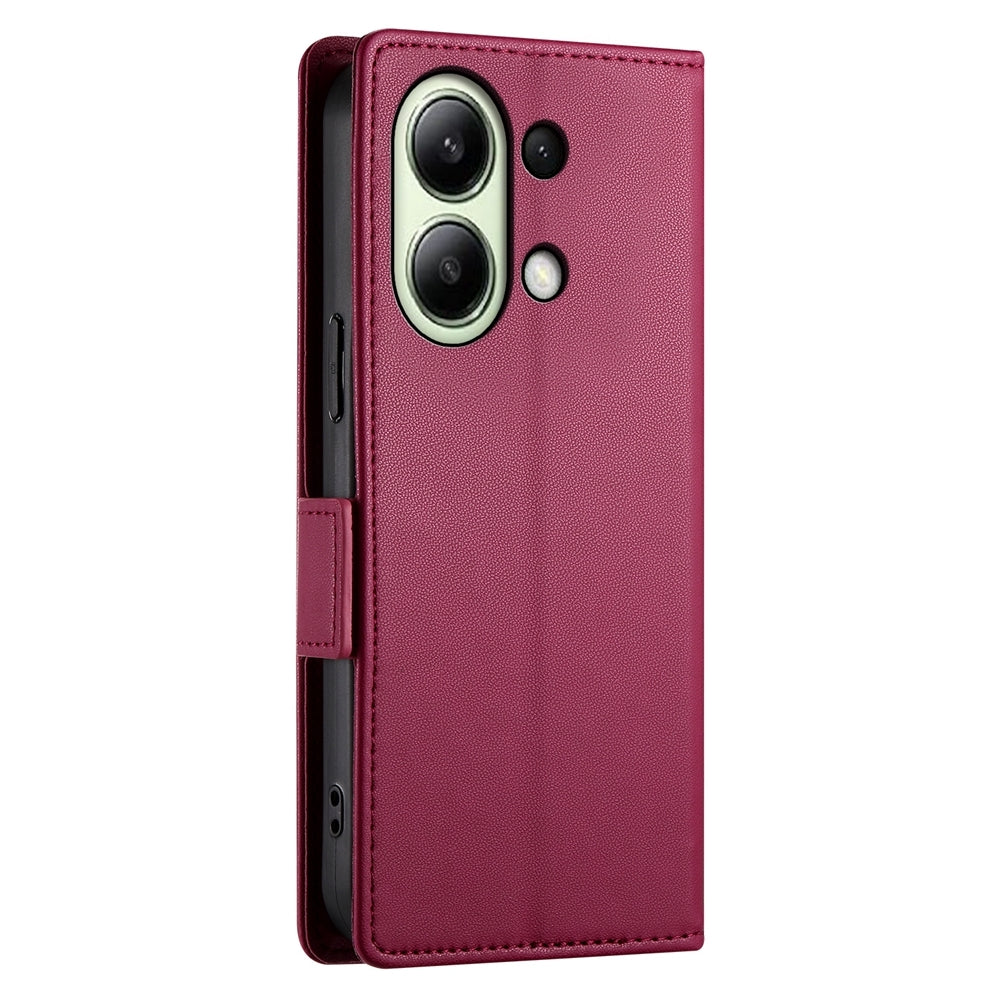 Xiaomi Redmi Note 13 4G Wallet Case - Luxury Magnetic PU Leather Flip Cover with Card Slots, Stand & Shockproof Protection