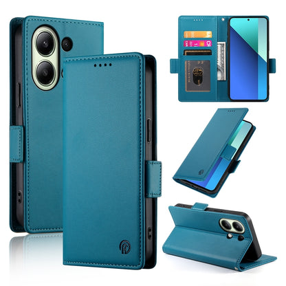 Xiaomi Redmi Note 13 4G Wallet Case - Luxury Magnetic PU Leather Flip Cover with Card Slots, Stand & Shockproof Protection