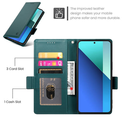 Xiaomi Redmi Note 13 4G Wallet Case - Luxury Magnetic PU Leather Flip Cover with Card Slots, Stand & Shockproof Protection