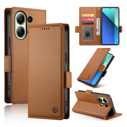 Xiaomi Redmi Note 13 4G Wallet Case - Luxury Magnetic PU Leather Flip Cover with Card Slots, Stand & Shockproof Protection