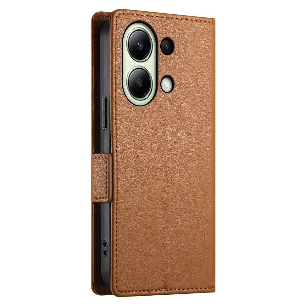 Xiaomi Redmi Note 13 4G Wallet Case - Luxury Magnetic PU Leather Flip Cover with Card Slots, Stand & Shockproof Protection