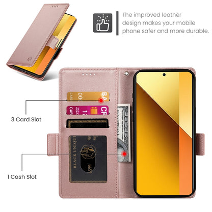 Xiaomi Redmi Note 13 5G Wallet Case - Luxury Magnetic PU Leather Flip Cover with Card Slots, Stand & Shockproof Protection