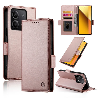 Xiaomi Redmi Note 13 5G Wallet Case - Luxury Magnetic PU Leather Flip Cover with Card Slots, Stand & Shockproof Protection