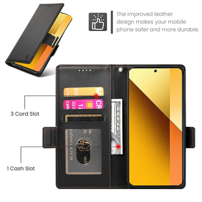 Xiaomi Redmi Note 13 5G Wallet Case - Luxury Magnetic PU Leather Flip Cover with Card Slots, Stand & Shockproof Protection