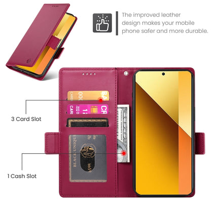 Xiaomi Redmi Note 13 5G Wallet Case - Luxury Magnetic PU Leather Flip Cover with Card Slots, Stand & Shockproof Protection