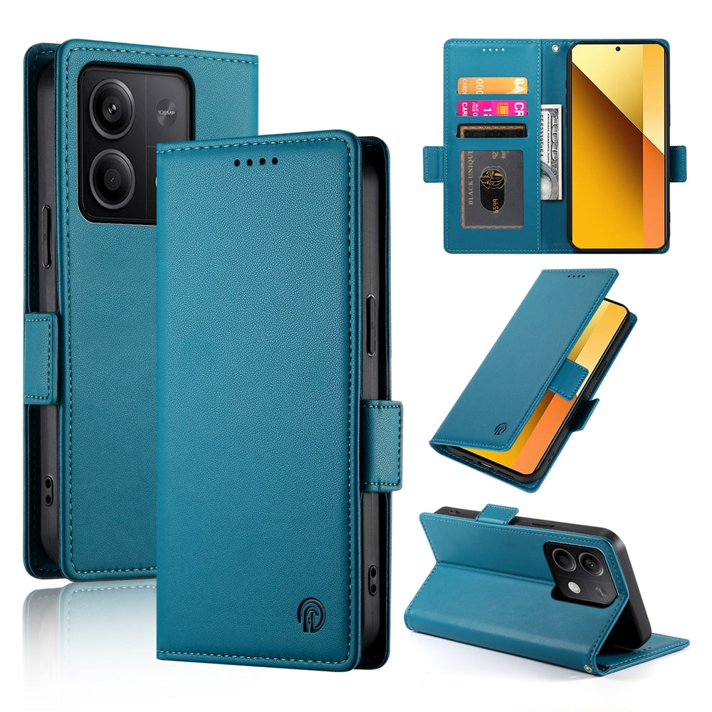 Xiaomi Redmi Note 13 5G Wallet Case - Luxury Magnetic PU Leather Flip Cover with Card Slots, Stand & Shockproof Protection
