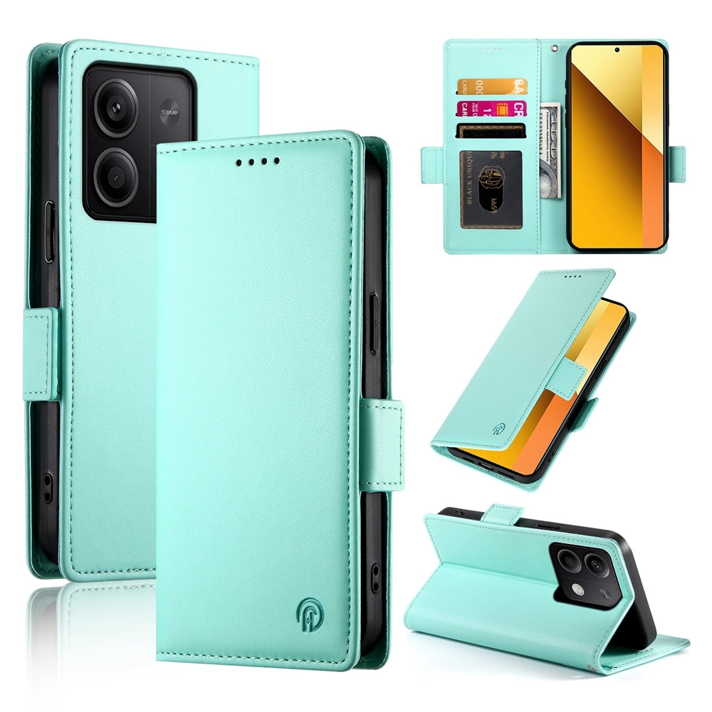 Xiaomi Redmi Note 13 5G Wallet Case - Luxury Magnetic PU Leather Flip Cover with Card Slots, Stand & Shockproof Protection