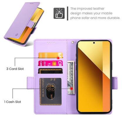 Xiaomi Redmi Note 13 5G Wallet Case - Luxury Magnetic PU Leather Flip Cover with Card Slots, Stand & Shockproof Protection