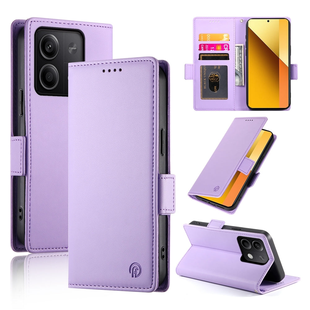Xiaomi Redmi Note 13 5G Wallet Case - Luxury Magnetic PU Leather Flip Cover with Card Slots, Stand & Shockproof Protection