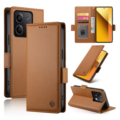 Xiaomi Redmi Note 13 5G Wallet Case - Luxury Magnetic PU Leather Flip Cover with Card Slots, Stand & Shockproof Protection