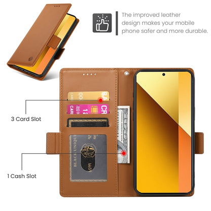 Xiaomi Redmi Note 13 5G Wallet Case - Luxury Magnetic PU Leather Flip Cover with Card Slots, Stand & Shockproof Protection