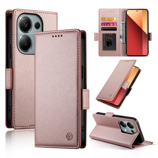 Xiaomi Redmi Note 13 Pro 4G Wallet Case - Luxury Magnetic PU Leather Flip Cover with Card Slots, Stand & Shockproof Protection