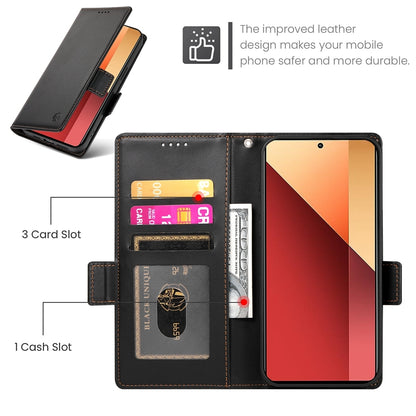 Xiaomi Redmi Note 13 Pro 4G Wallet Case - Luxury Magnetic PU Leather Flip Cover with Card Slots, Stand & Shockproof Protection