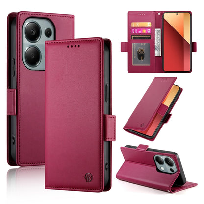 Xiaomi Redmi Note 13 Pro 4G Wallet Case - Luxury Magnetic PU Leather Flip Cover with Card Slots, Stand & Shockproof Protection