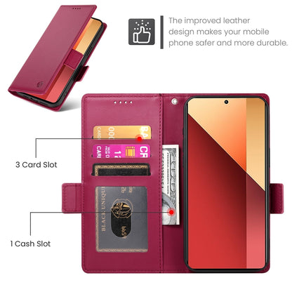Xiaomi Redmi Note 13 Pro 4G Wallet Case - Luxury Magnetic PU Leather Flip Cover with Card Slots, Stand & Shockproof Protection