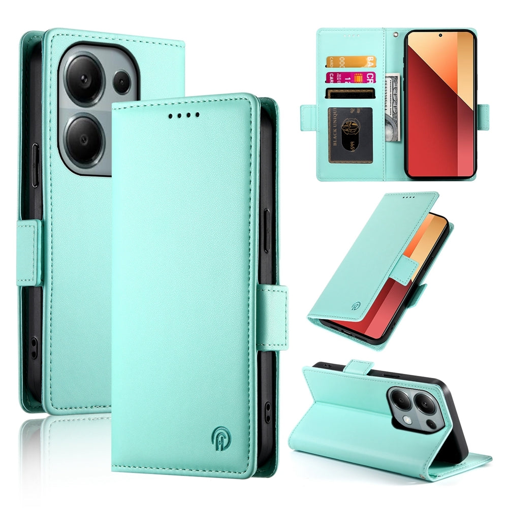 Xiaomi Redmi Note 13 Pro 4G Wallet Case - Luxury Magnetic PU Leather Flip Cover with Card Slots, Stand & Shockproof Protection